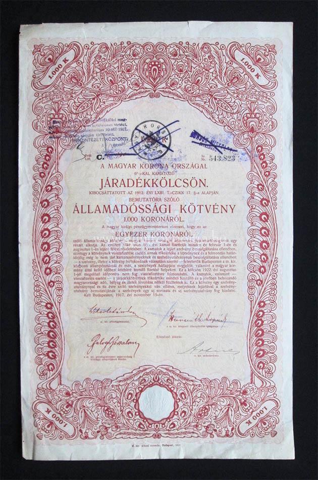 llamadssgi ktvny jradkklcsn 1000 korona 1917 nov 6%